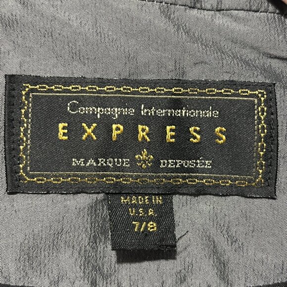 Express Womens Vintage Taffeta Trench Coat 8 Glam Gala Occasion Party New Years - Picture 5 of 10